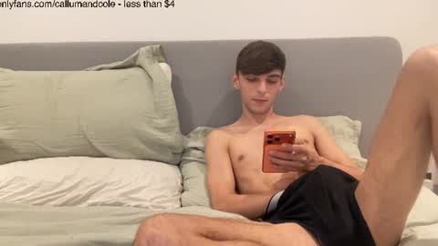 Snapshot of callumandcole chatting on July 19, 2026, 11:08 pm ColeCallum online show from July 19, 2026, 11:08 pm