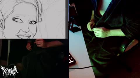 Snapshot of drenchedart chatting on January 3, 2025, 8:43 pm Drenched online show from January 3, 2025, 8:43 pm