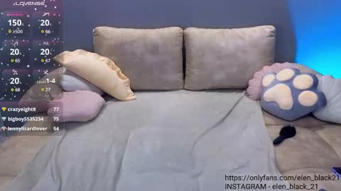 Snapshot of elen_black_23 chatting on February 21, 2025, 1:00 am Lena -  online show from February 21, 2025, 1:00 am