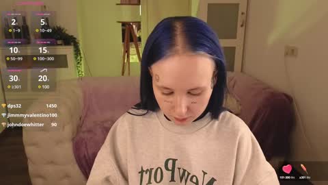 Snapshot of goth_babydoll chatting on January 1, 2025, 7:32 pm Benny online show from January 1, 2025, 7:32 pm