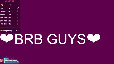 melanyrouse1 online show from March 1, 2025, 9:48 pm