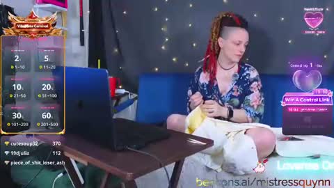 Snapshot of mistressquynnxo chatting on July 9, 2026, 3:10 am Mistress Quynn online show from July 9, 2026, 3:10 am