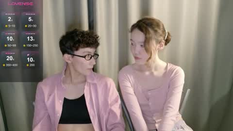 Snapshot of pinkylovers chatting on June 19, 2026, 8:12 pm Li long hair and Ru short hair online show from June 19, 2026, 8:12 pm