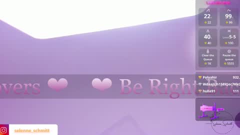 Selenne online show from March 10, 2025, 1:01 am