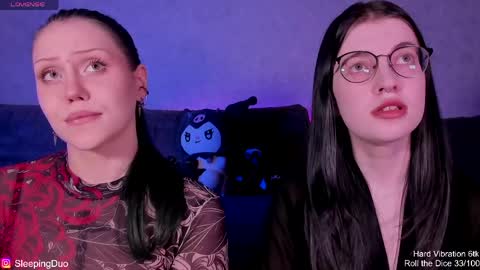 Snapshot of sleepingduo chatting on May 31, 2026, 6:09 pm Hi We are Iva and Angela Nice to meet u 3 online show from May 31, 2026, 6:09 pm