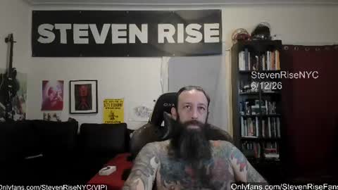 Snapshot of stevenrisenyc chatting on June 12, 2026, 10:58 am StevenRiseNYC online show from June 12, 2026, 10:58 am