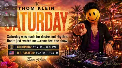 Snapshot of thomklein chatting on July 25, 2026, 5:43 pm Thom Klein online show from July 25, 2026, 5:43 pm