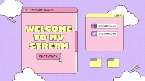 Snapshot of violetttflowers chatting on June 9, 2026, 2:01 am Violet Flowers online show from June 9, 2026, 2:01 am