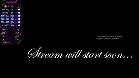 Anastasia online show from January 11, 2025, 12:01 am