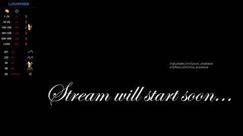 Anastasia online show from March 10, 2025, 7:50 pm
