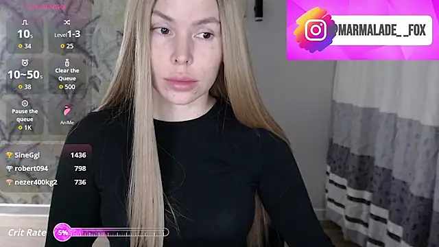 Marmalade Fox online show from April 8, 2026, 3:34 pm