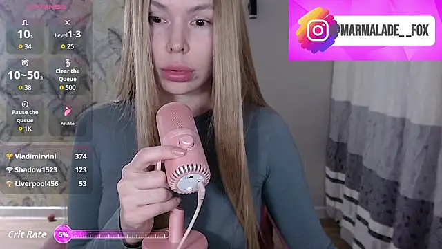 Marmalade Fox online show from April 16, 2026, 4:52 pm