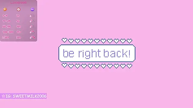 sweetmilk2006 online show from October 18, 2025, 4:08 pm