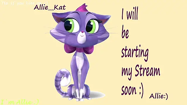 Snapshot of Allie_Kat chatting on July 18, 2026, 2:54 pm Allie Kat online show from July 18, 2026, 2:54 pm