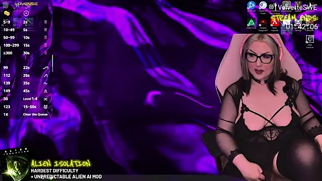 Snapshot of VelvetteSWE chatting on May 21, 2026, 6:04 pm VelvetteSWE online show from May 21, 2026, 6:04 pm