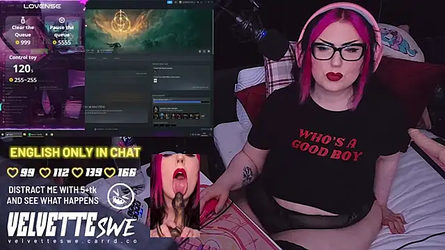 VelvetteSWE online show from August 7, 2026, 5:15 pm