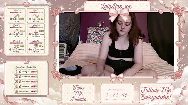 Snapshot of lolarae_xx chatting on June 6, 2026, 4:44 pm lolarae xx online show from June 6, 2026, 4:44 pm