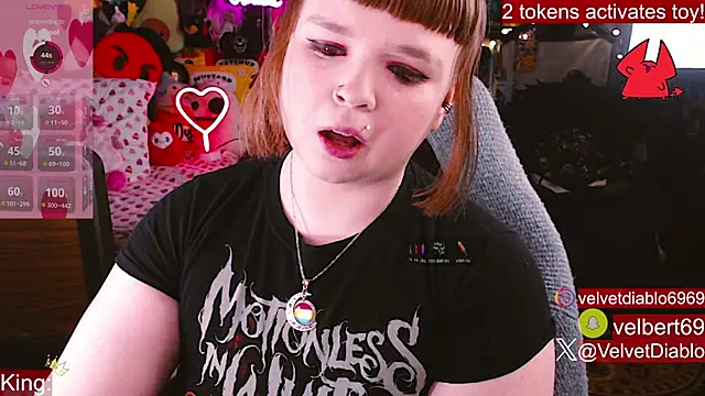 VelvetDiablo online show from February 18, 2026, 12:50 am