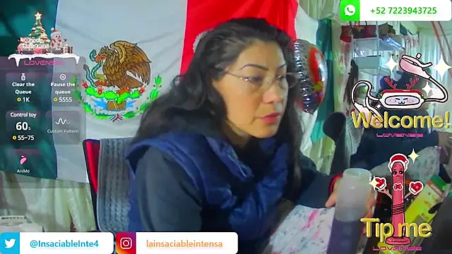 Snapshot of LaInsaciableIntensa chatting on February 14, 2025, 1:18 pm LaInsaciableIntensa online show from February 14, 2025, 1:18 pm