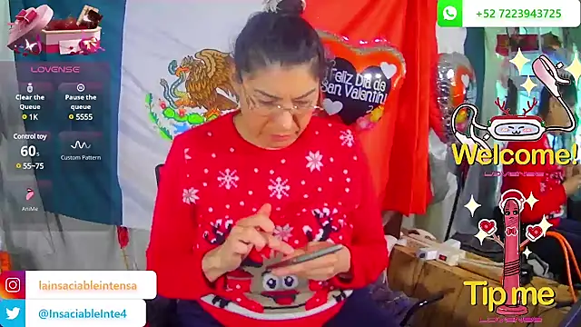 Snapshot of LaInsaciableIntensa chatting on February 14, 2025, 10:04 pm LaInsaciableIntensa online show from February 14, 2025, 10:04 pm