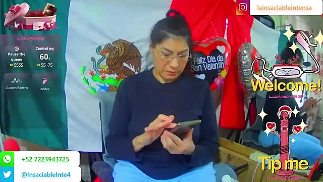 Snapshot of LaInsaciableIntensa chatting on February 18, 2025, 10:47 pm LaInsaciableIntensa online show from February 18, 2025, 10:47 pm