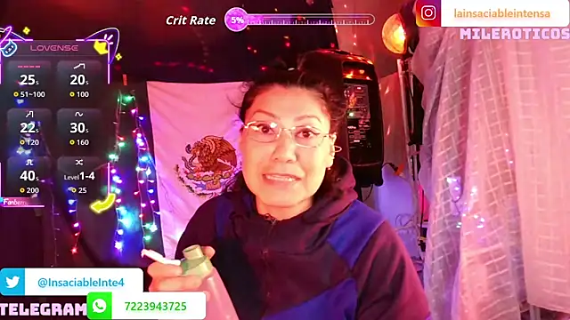 LaInsaciableIntensa online show from March 30, 2026, 2:34 am