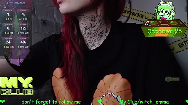 Snapshot of Witch_Emma chatting on October 25, 2025, 8:55 am Witch Emma online show from October 25, 2025, 8:55 am