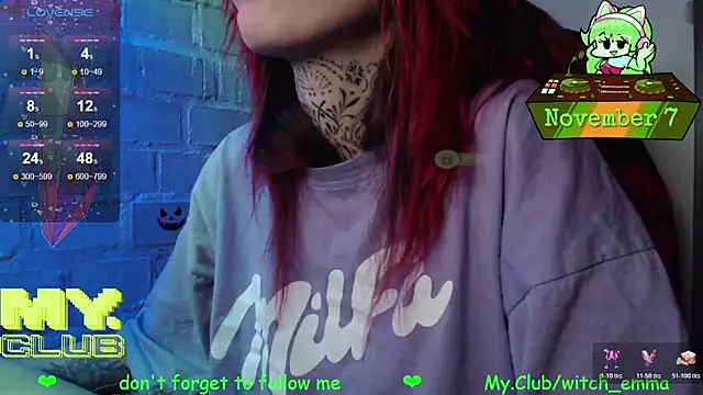 Snapshot of Witch_Emma chatting on November 7, 2025, 10:26 am Witch Emma online show from November 7, 2025, 10:26 am