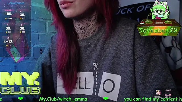 Snapshot of Witch_Emma chatting on November 29, 2025, 9:23 am Witch Emma online show from November 29, 2025, 9:23 am