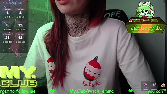 Snapshot of Witch_Emma chatting on January 10, 2026, 9:11 am Witch Emma online show from January 10, 2026, 9:11 am