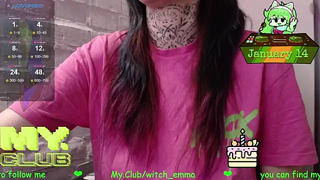 Snapshot of Witch_Emma chatting on January 14, 2026, 10:10 am Witch Emma online show from January 14, 2026, 10:10 am