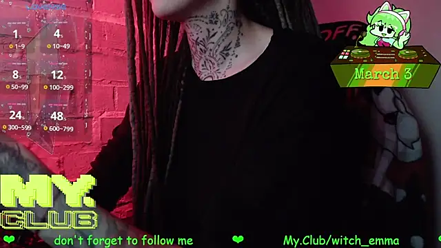 Snapshot of Witch_Emma chatting on March 3, 2026, 8:20 am Witch Emma online show from March 3, 2026, 8:20 am