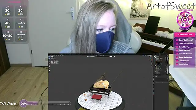 Snapshot of ArtofSweet chatting on January 18, 2026, 8:01 pm ArtofSweet online show from January 18, 2026, 8:01 pm