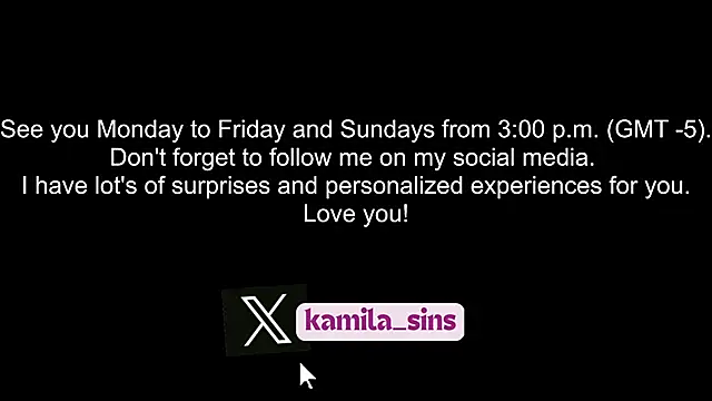 Snapshot of kamila_sins chatting on February 17, 2025, 8:26 pm kamila sins online show from February 17, 2025, 8:26 pm